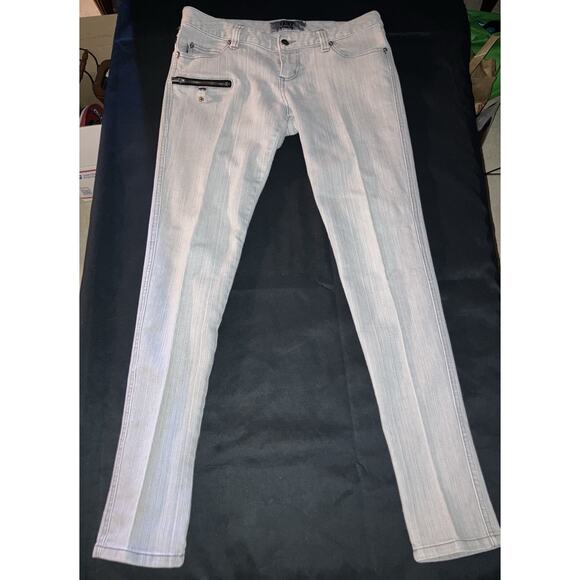 DAANG GOODMAN TRIPP NYC GRAY WASHED ZIP ACCENT JEGGING SKINNY JEANS Size 11 - Picture 1 of 15